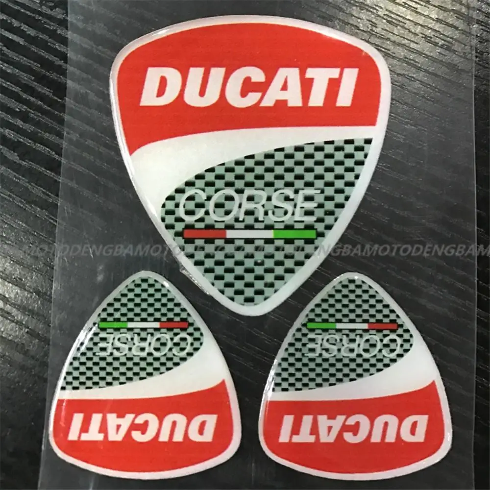 Многоцветный Для Ducati Мотоцикл 3D логотип шлем топливный бак наклейка на обтекатель наклейка - Цвет: Многоцветный