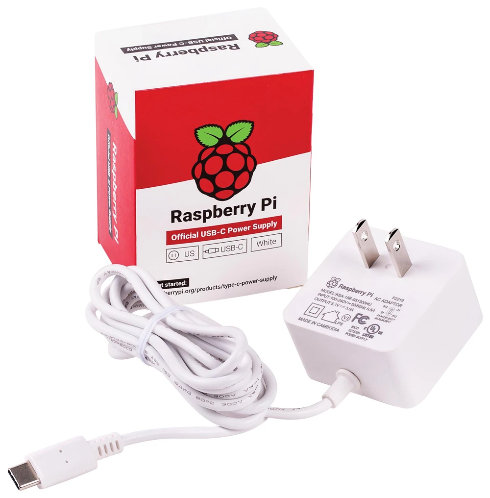 Аксессуары для Raspberry Pi Официальный PSU модели B 4 цвет белый 5 1 В 3 А вилка