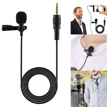 

Super Mini 3.5mm Plug Stereo Microphone Professional HiFi Condenser Lavalier With Audio Mic For Voice Recording Singing