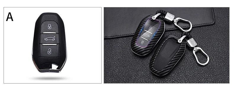 Carbon Fiber Car Smart Key Cover Case For Peugeot 3008 208 308 508 408 2008 307 4008 Citroen C4L Protect Shell Accessories - He54559fe9a7440249c471c678fc5f625J