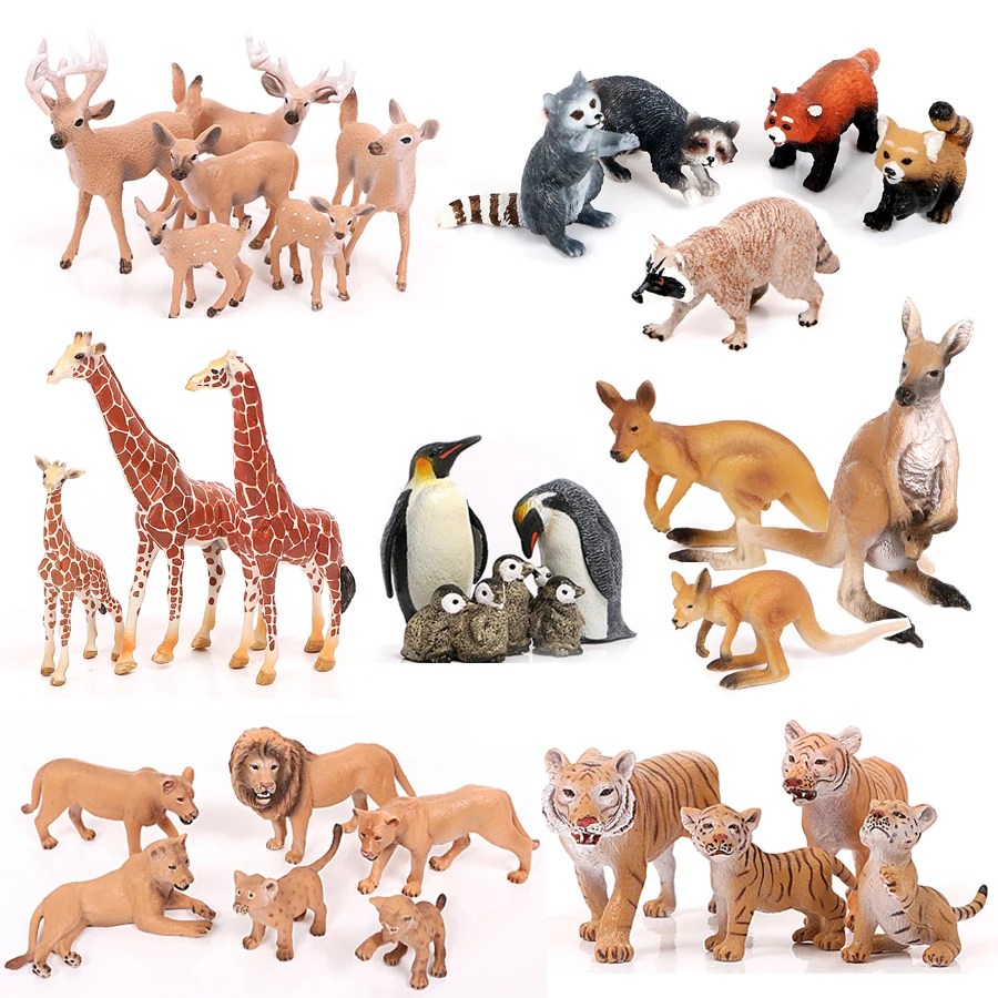 Tettetés Réveteg Dutyi Állat afro sled Tigris models Akció Számtan Mosó medve Drukker Gímszarvas figurines Miniatúra Gyűjtés  gyerekeknek Gyermek-