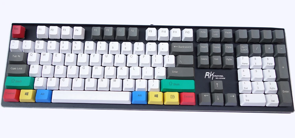 Винтаж Стиль OEM толстые PBT; цвет серый, белый, красный микс международным стандартом ISO 108-ключ 87 клавиш 61-ключ для Cherry MX Настенные переключатели механическая клавиатура