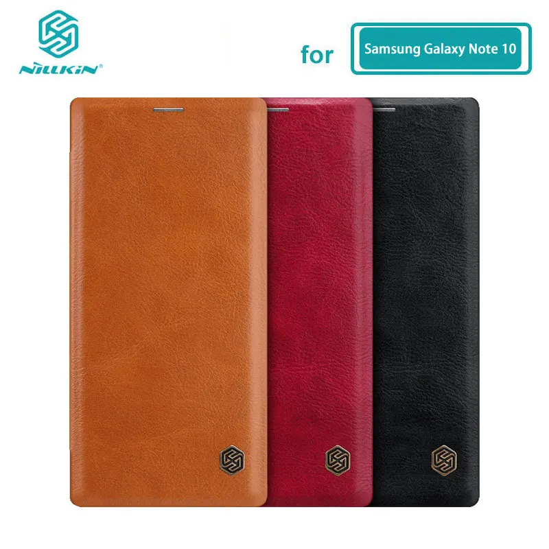 Caes for Samsung Galaxy Note 10 PLus Nillkin Qin Series PU Leather Flip Cover sFor Lite Case | Мобильные телефоны и