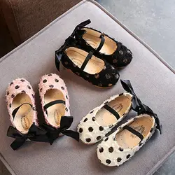 Осенняя обувь для девочек; Детские кроссовки принцессы с бантом для маленьких девочек; тонкие туфли; детская танцевальная обувь