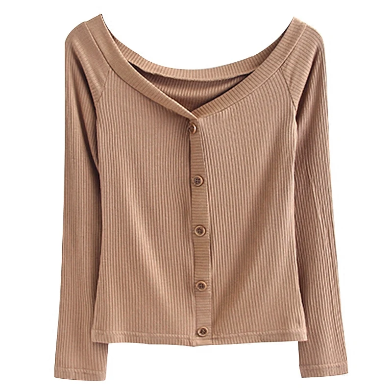 Новинка 2019 модная женская одежда пикантная однотонная эластичная футболка с