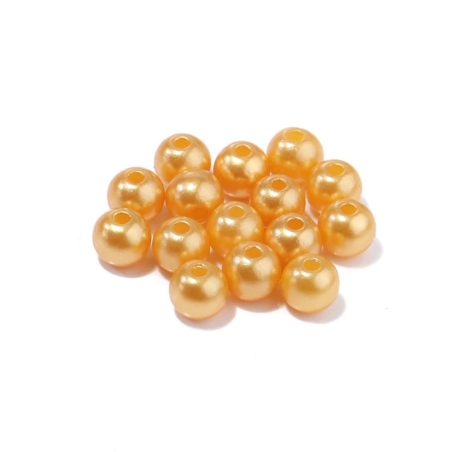 1000pcs 3-10mm Round ABS Imitation Pearl Beads Loose Beads Plastic Acrylic Spacer Bead For Jewelry Making Diy Bracelet Necklace Yellow
