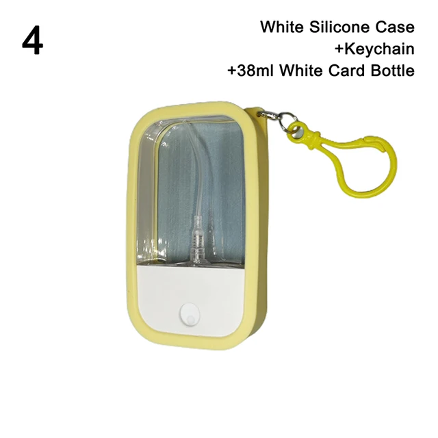 Portable Spray Bottle High Pressure Alcohol Disinfectant 38ML Mist Spray Bottle With Silicone Sleeve And Keychain A4
