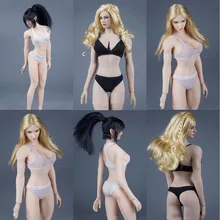 

1/6 Scale Women Soldier Bra Set Classic Black And White Sports Bra Briefs For 12'' Action Figure Doll Toy