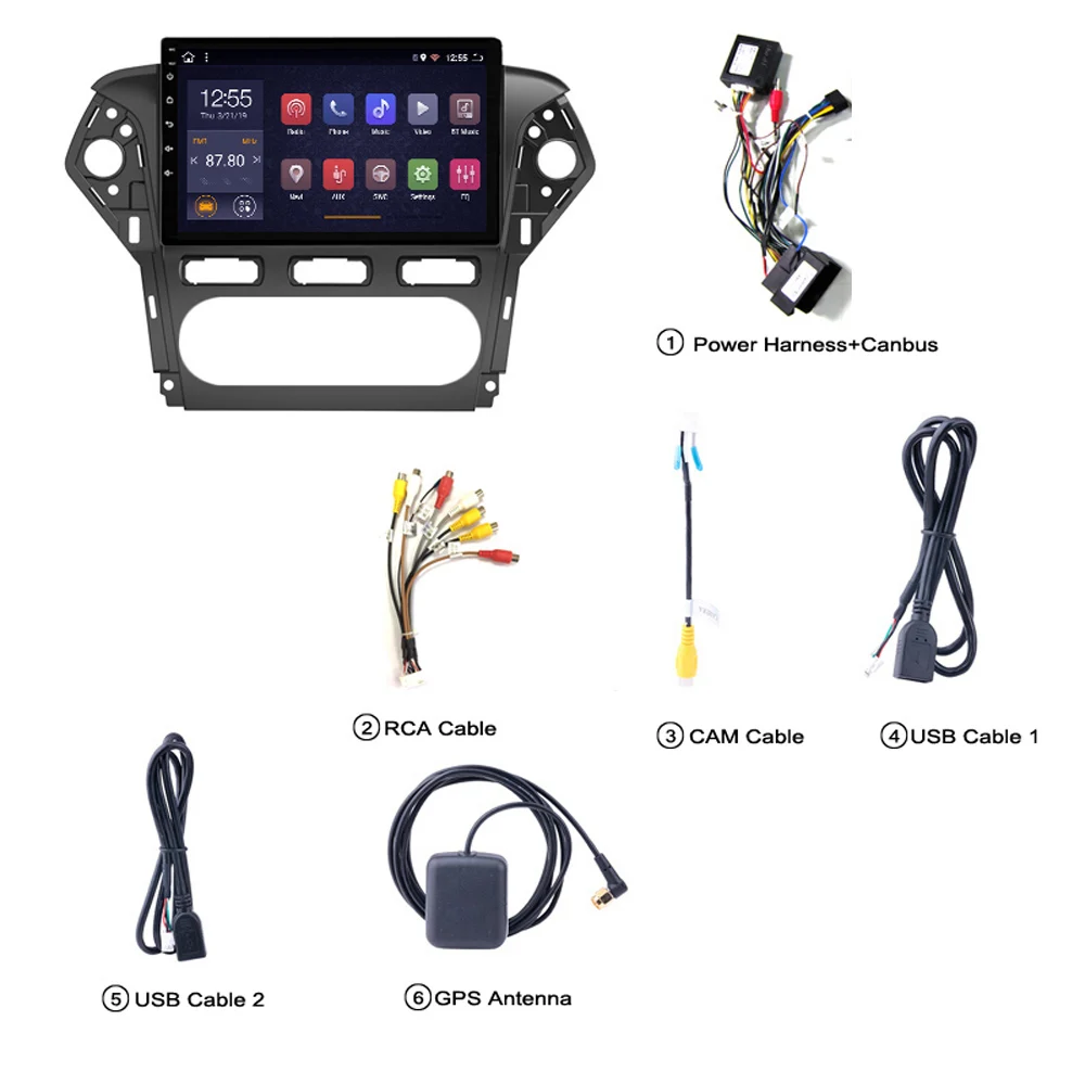 Eastereggs для Ford Mondeo 2011 2013 10 1 дюймов 2 din Adroid 8 автомобильное радио стерео WIFI GPS
