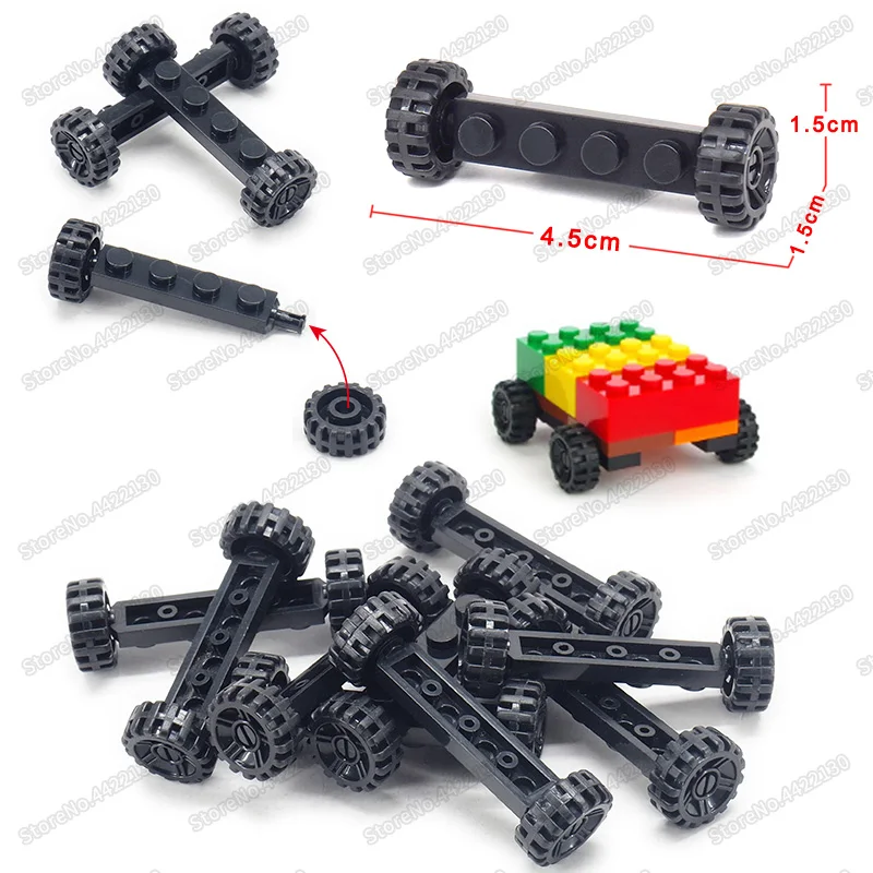

Shaft Plate Wheel 1*6 Building Blocks Accessories Moc City Figures Military Classic Car Assemble Model Diy Child Christmas Toys