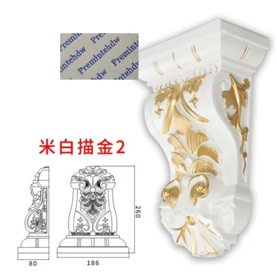 11 Европейская пластиковая стальная композитная рельефная корбель Corbels архитектурная мебель Украшение Золото Серебро антикварная ручная роспись - Цвет: 11
