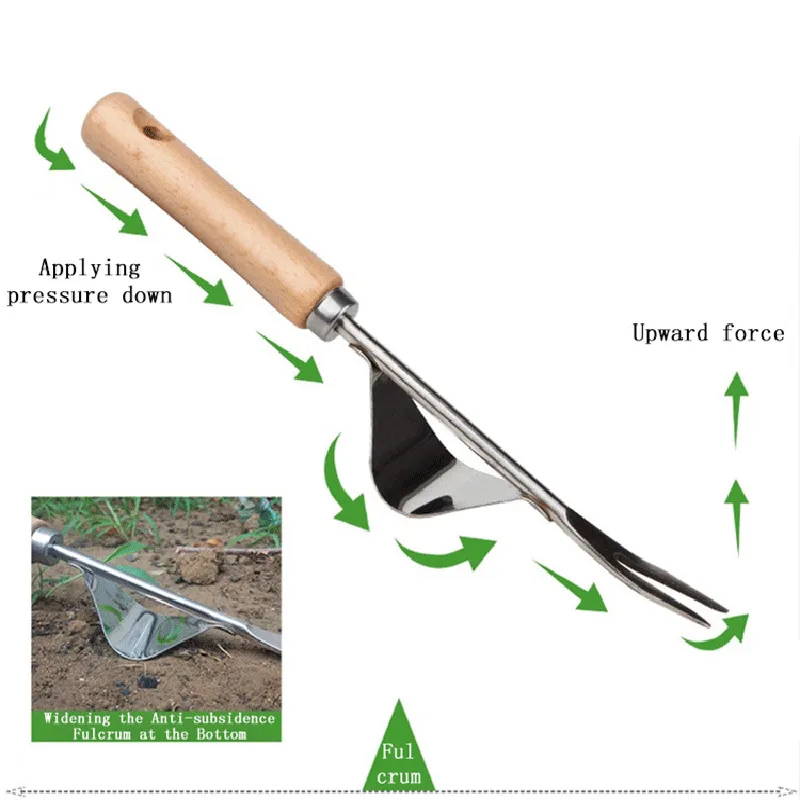 1 шт. многофункциональные небольшие садовые инструменты маленькая копка вилка грабли лопата деревянная ручка из нержавеющей стали рассады ручка лопаты