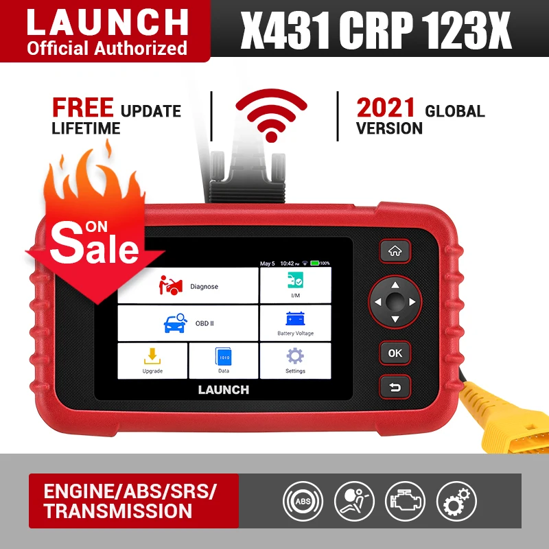 Новый Launch X431 CRP123X OBD2 автомобильный сканер диагностический инструмент четыре