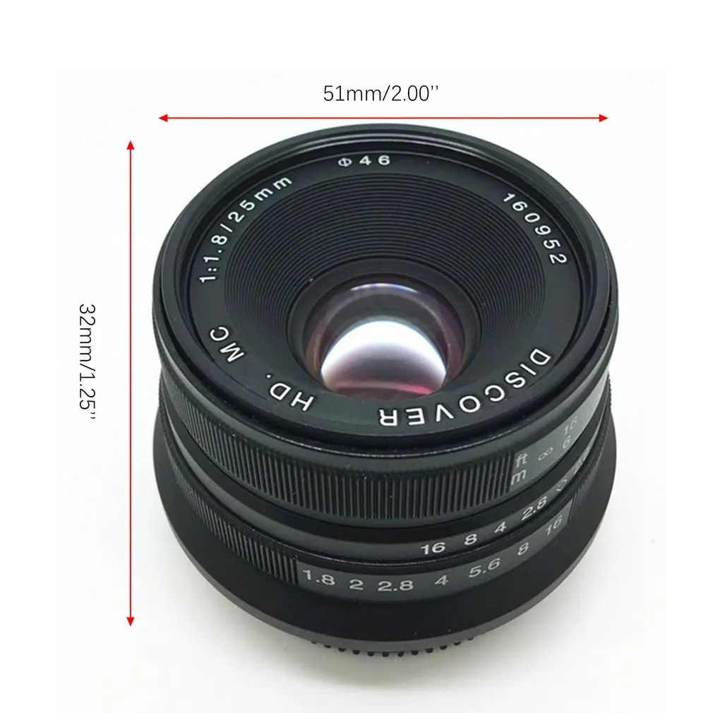 7 artisans 25 мм F1.8 Prime объектив для всех одиночных серий для камер M43 Металл Micro 4/3 аксессуары E-Mount Ручной фокус