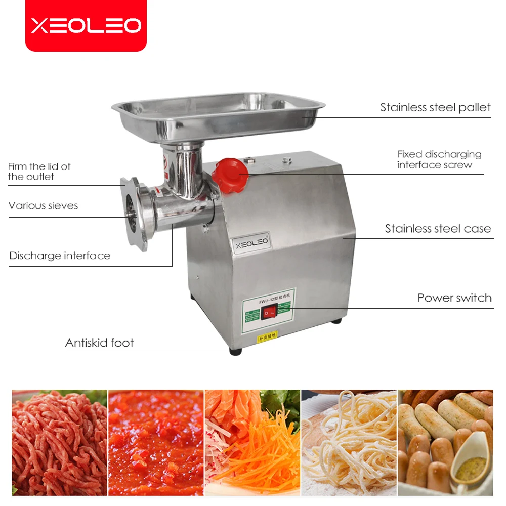 Электрическая мясорубка XEOLEO коммерческая машина для измельчения мяса 150 кг/ч