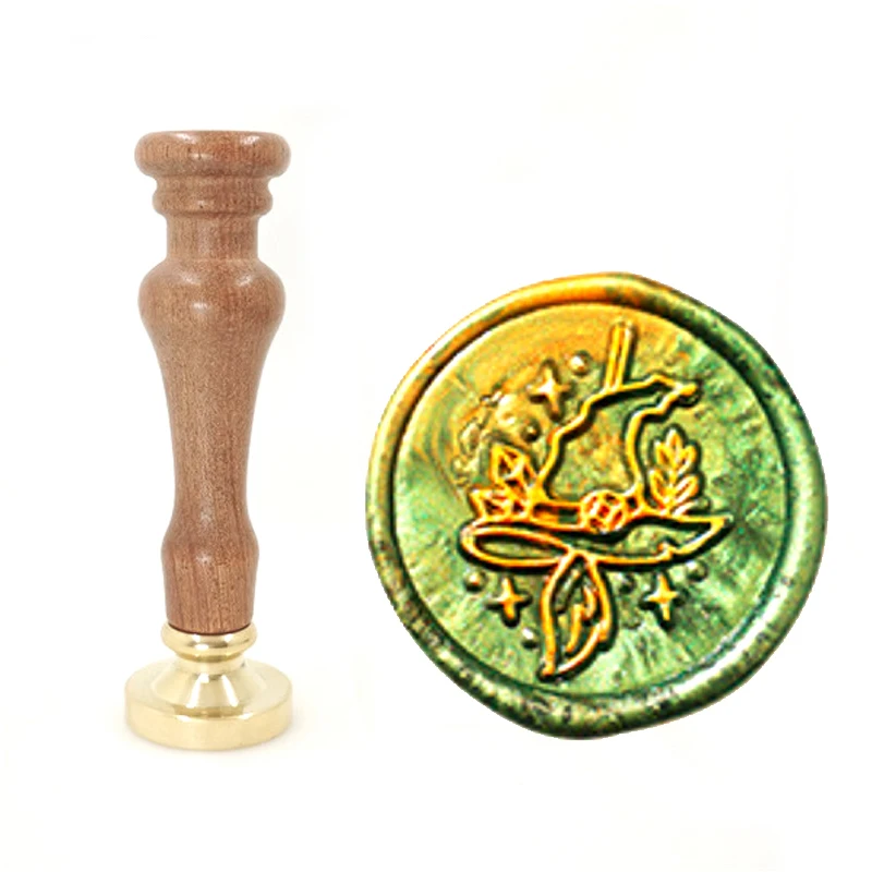 Cap Magic wizard Wax Stamp Exquisite Paint Roman Wood handle Ancient Seal Retro Personalized High Quality | Дом и сад