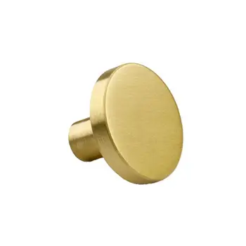 Round Brass Drawer Pulls Handles Dresser Cabinet Door Knob Home Kitchen Hardware 449C