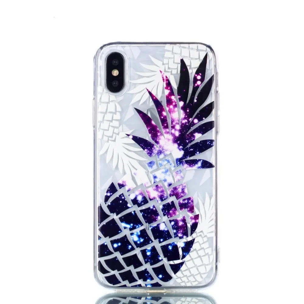 LAPOPNUT Phone Cases for Samsung Galaxy A70 A50 A40 A20e A20 A10e A10 A30 Pineapple Clear Soft Silicone Bumper Back Cover Coque