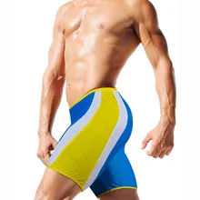 Комбинированные цветные мужские сексуальные плавки с градиентом для бодибилдинга, пляжные шорты для плавания, мужские боксеры для плавания, спорта, серфинга, одежда для плавания, короткие штаны