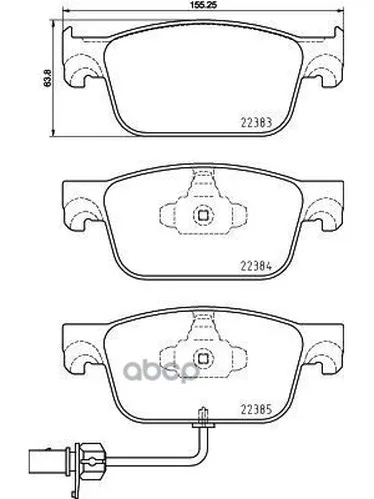 Колодки Тормозные Audi A4 15-/A5 16- Передние Brembo P85153 Brembo арт. P85153