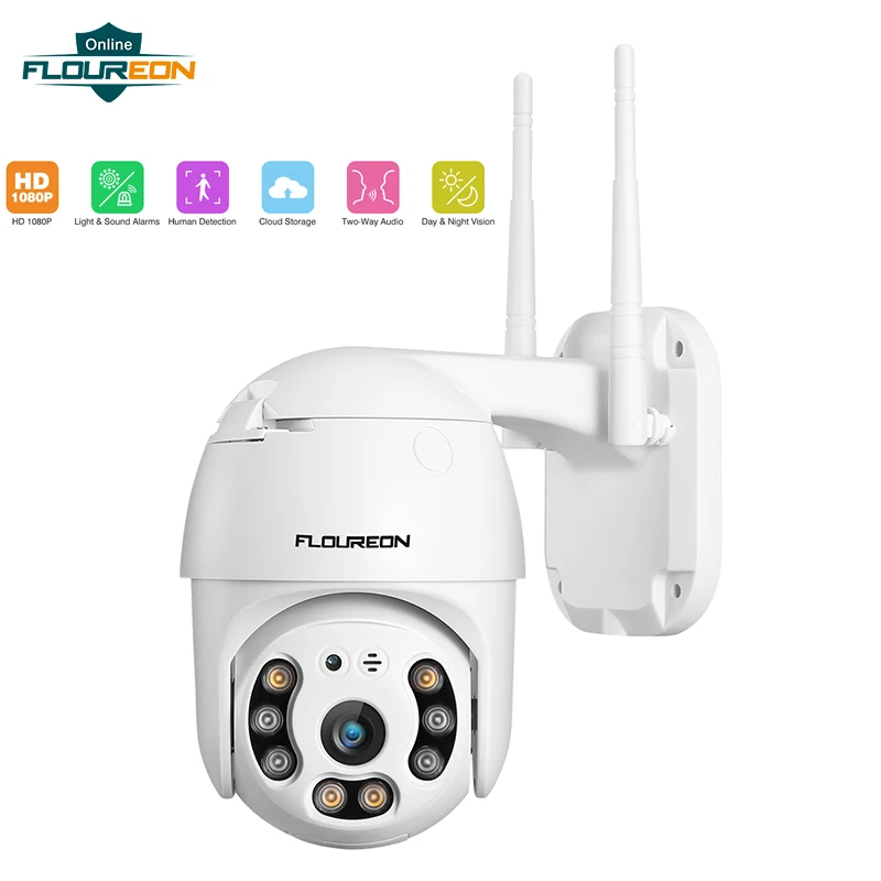 Floureon новинка HD 1080 P беспроводная WiFi ip камера двойной светильник ночное видение