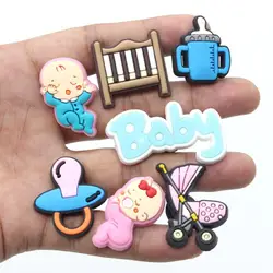 Acessoires de chaussures en PVC pour bébé, 1 pièce, breloques de chaussures, bricolage, décorations amusantes pour tout petits, sabots de crocs adaptés, jibz, cadeaux de fête de noël pour enfant 