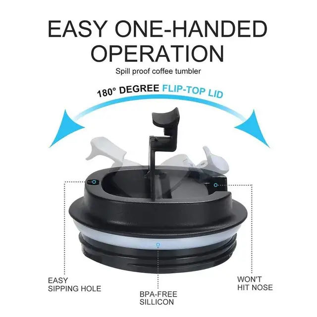 Hőpohár Sör Fedéllel Kávé Bögre Hűvösebb Hűvös Palack Rozsdamentes Acél Hordozható Autó Vákuum Lombik Szivárgásos Italok - Image 3