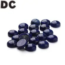 

20pcs/lot Natural Stone Cabochon Beads Dia 4/6/8/10/14/16mm Round Flatback Lapis Lazuli Bead DIY Necklace Earring Jewelry Making