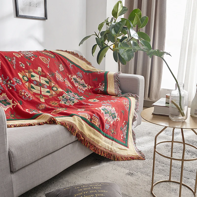 Богемная кисточка диван одеяло пледы одеяло диван, домашний декор этнический Ветер креативный чехол для дивана кондиционер одеяло для путешествий