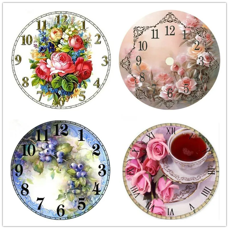 

5D DIY Diamond Flower Wall Art Diamond Embroidery Wall Clock Full Range Diamond Mosaic Home Decoration
