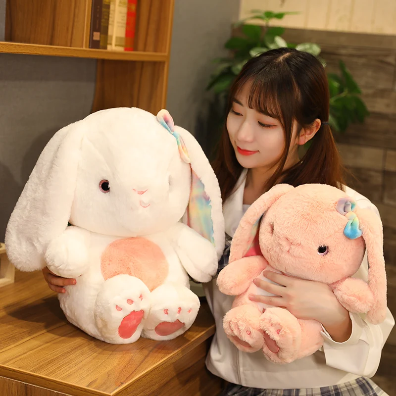 

New 25/30/40cm Kawaii Cartoon Rabbit Plush Toy Long Ears Bunny Doll Soft Stuffed Animal Doll Kids Girls Birthday Christmas Gift