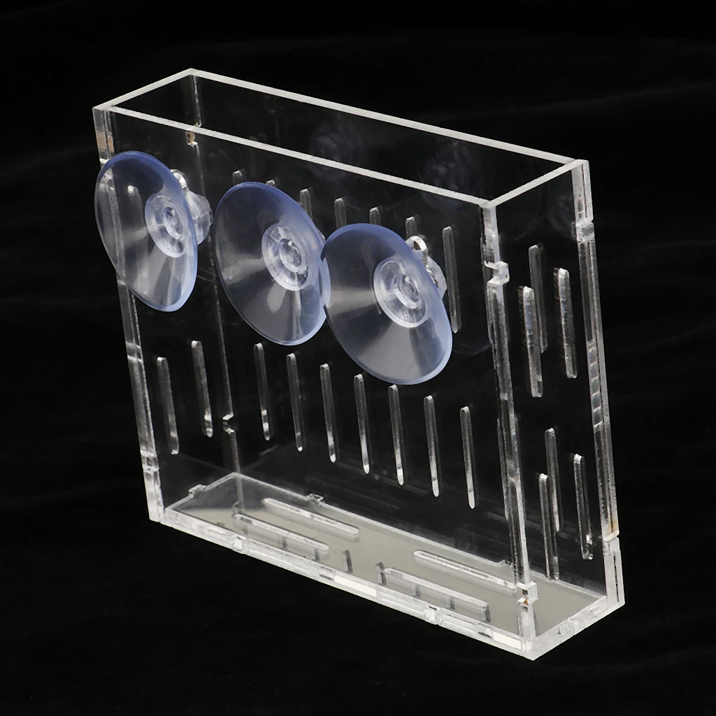 Acrylic Wall Suction Vase Transparent Vase Holder Pot Aquarium Planting Cup
