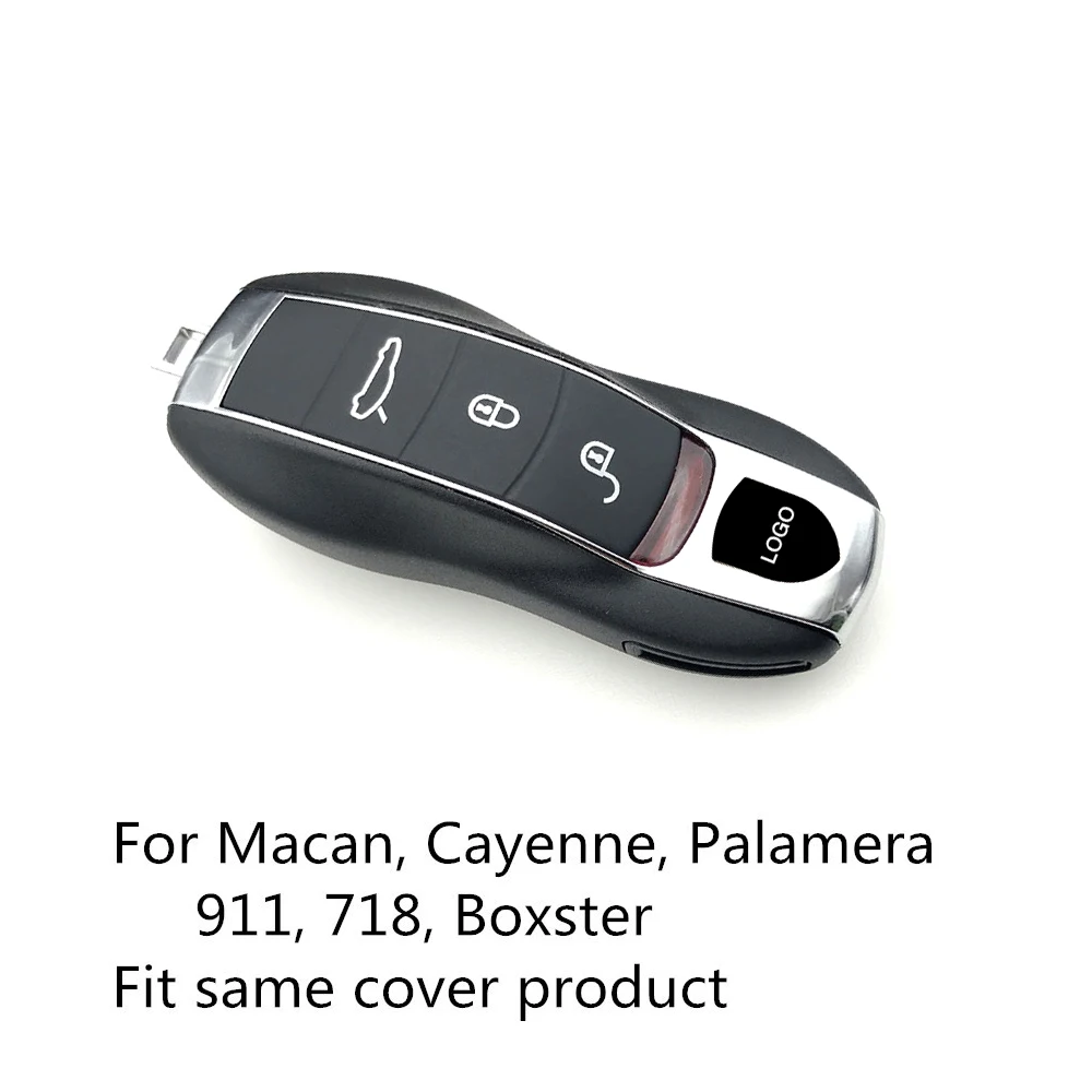 Чехол для автомобильного ключа, чехол для porsche panamera macan boxster cayenne 971 911 718 9YA, дистанционный смарт-держатель для ключей, защитный кожух для брелока - Название цвета: Black style B
