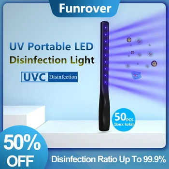 

Funrover LED UV Sterilizer Lamp UVC Lamp Sanitizer usb Charging Portable Bactericidal UVC Disinfection Light Tube Disinfection