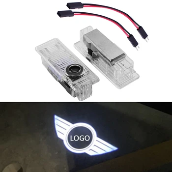 

2PCS Car Door Welcome Light Logo Projector Decor Lamps For Mini Cooper One S JCW R56 R52 R55 R58 R59 R60 F55 F56 F60 Countryman