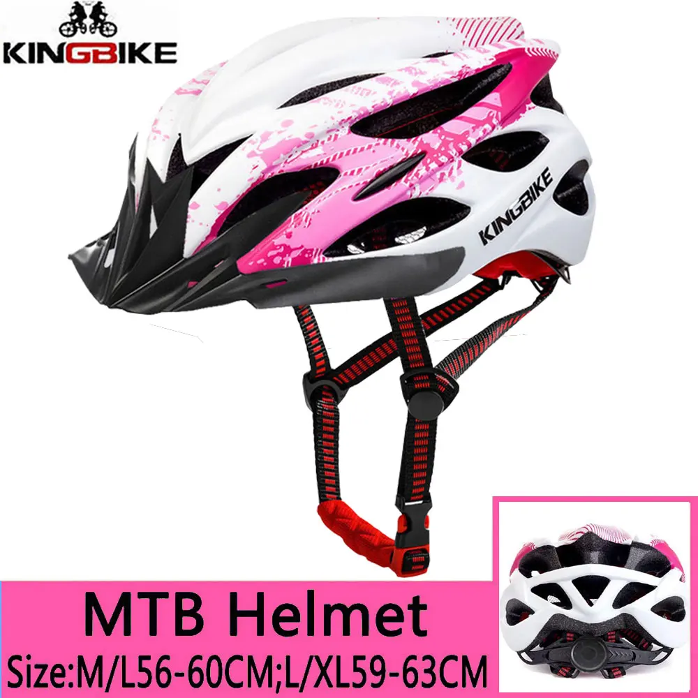 KINGBIKE велосипедный шлем ультралегкий велосипедный шлем в форме MTB шлем Casco Ciclismo дорожный горный шлем MTB шлемы - Цвет: 675N-Pink