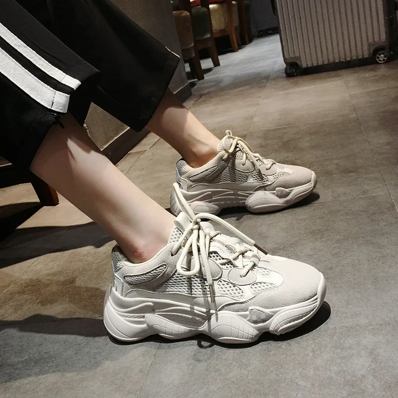 

Net Red Shoes Casual Trendy Shoes 2019 Summer Extra High Versatile Children New Style Cotton Mesh Breathable Sports Solid Color