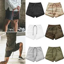 Мужская Спортивная тренировка Бодибилдинг летние шорты для тренировок в фитнес-зале короткие мужские повседневные камуфляжные шорты