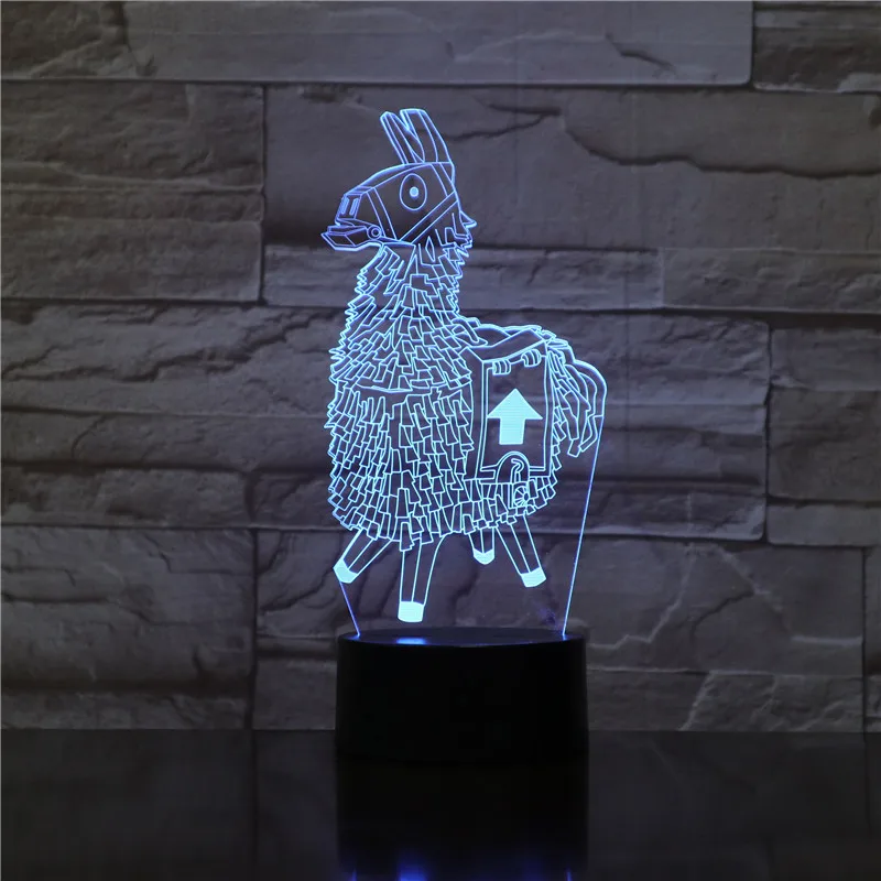 3D Led прикроватная ночник форма животное Альпака Usb настольная лампа 7 цветов Изменение домашнего искусства Декор Спальня Освещение для сна приспособление подарки