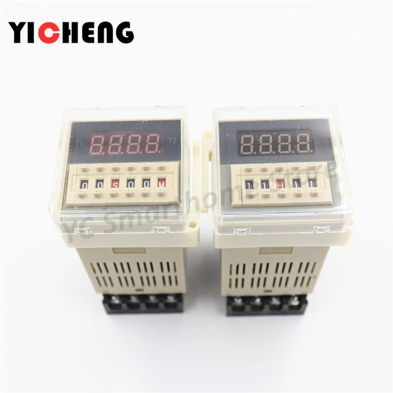 1pcs DH48S-2Z digital display time relay timer power-on delay AC 220V 110V 36V 380V AC DC 24V 12V two open and two closed output