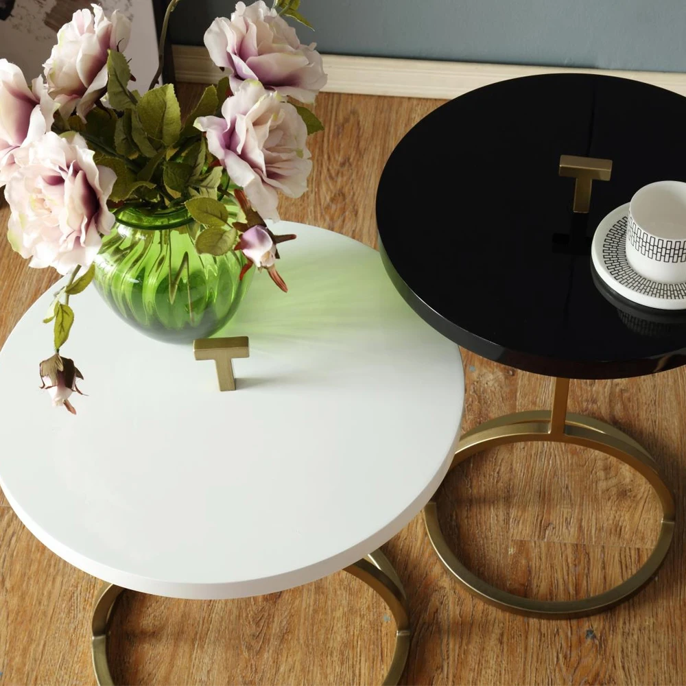 Металлический деревянный торцевой стол, комбинированный чайный столик, журнальный столик, креативные столы для отдыха, 2 человека с подъемной ручкой