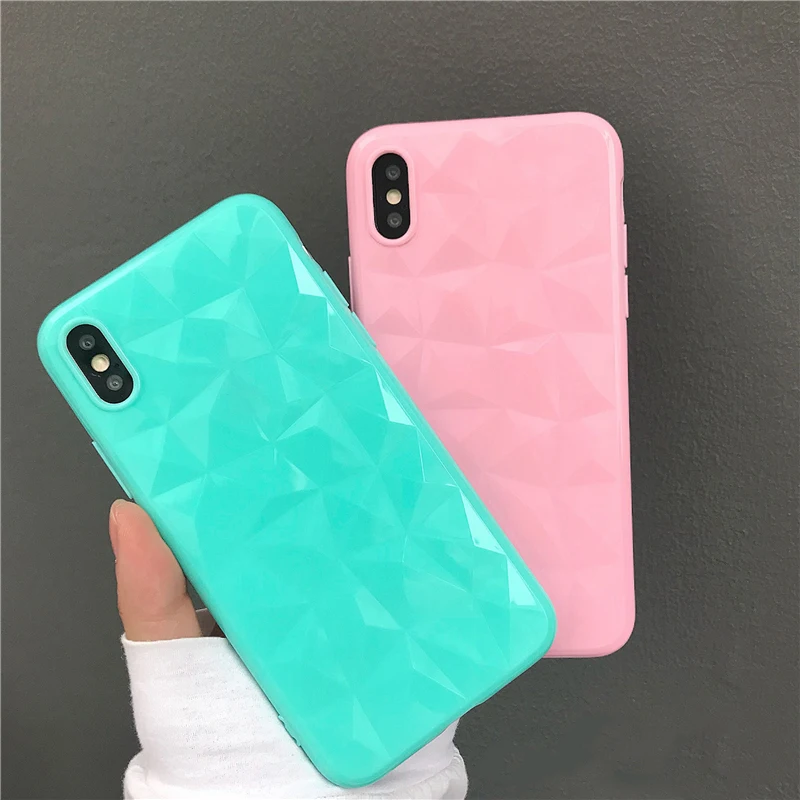 Чехол для iPhone 6 6S Plus 7plus iphone 7 10 мягкий ТПУ чехол карамельных цветов с 3D алмазным