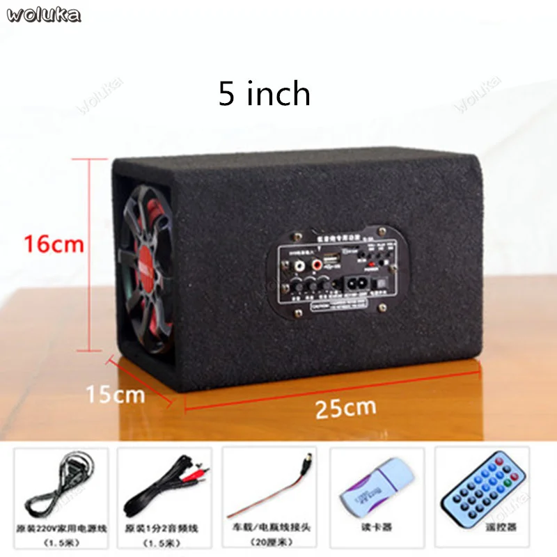 A Bluetooth Динамик дома автомобиля 12V избыточный вес сабвуфера на открытом воздухе Беспроводной для мобильного телефона, компьютера, CD50 Q04 - Цвет: A
