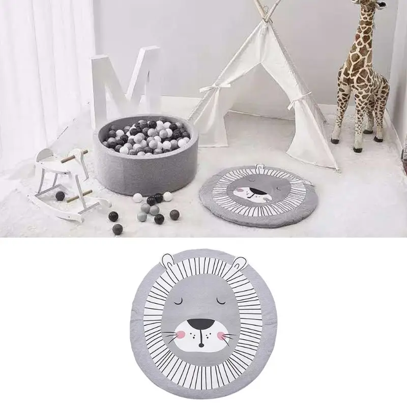 

Children Room Decoration Blanket Cartoon Lion Pattern Baby Infants Crawling Mat Play Game Pad