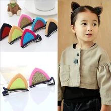 Создать метод B023 корейский стиль детские заколки для волос головной убор кошка уха заколки Милая принцесса аксессуары для волос девочки Детские аксессуары