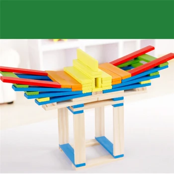 

Creative Wooden Baby Blocks Toys Multicolor Building Blocks Game For Children Early Development Educational Toys Kids Gift