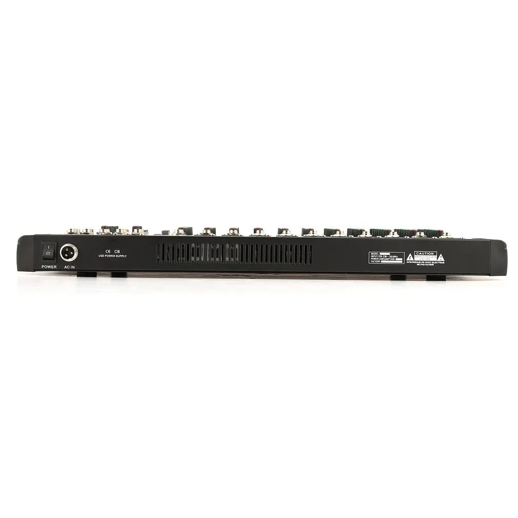 CT12 10 Mono& 2 Stereo Input 12 Channel Professional USB Mixer Console High& Middle& Low 3-bands Vocal Effect Processor