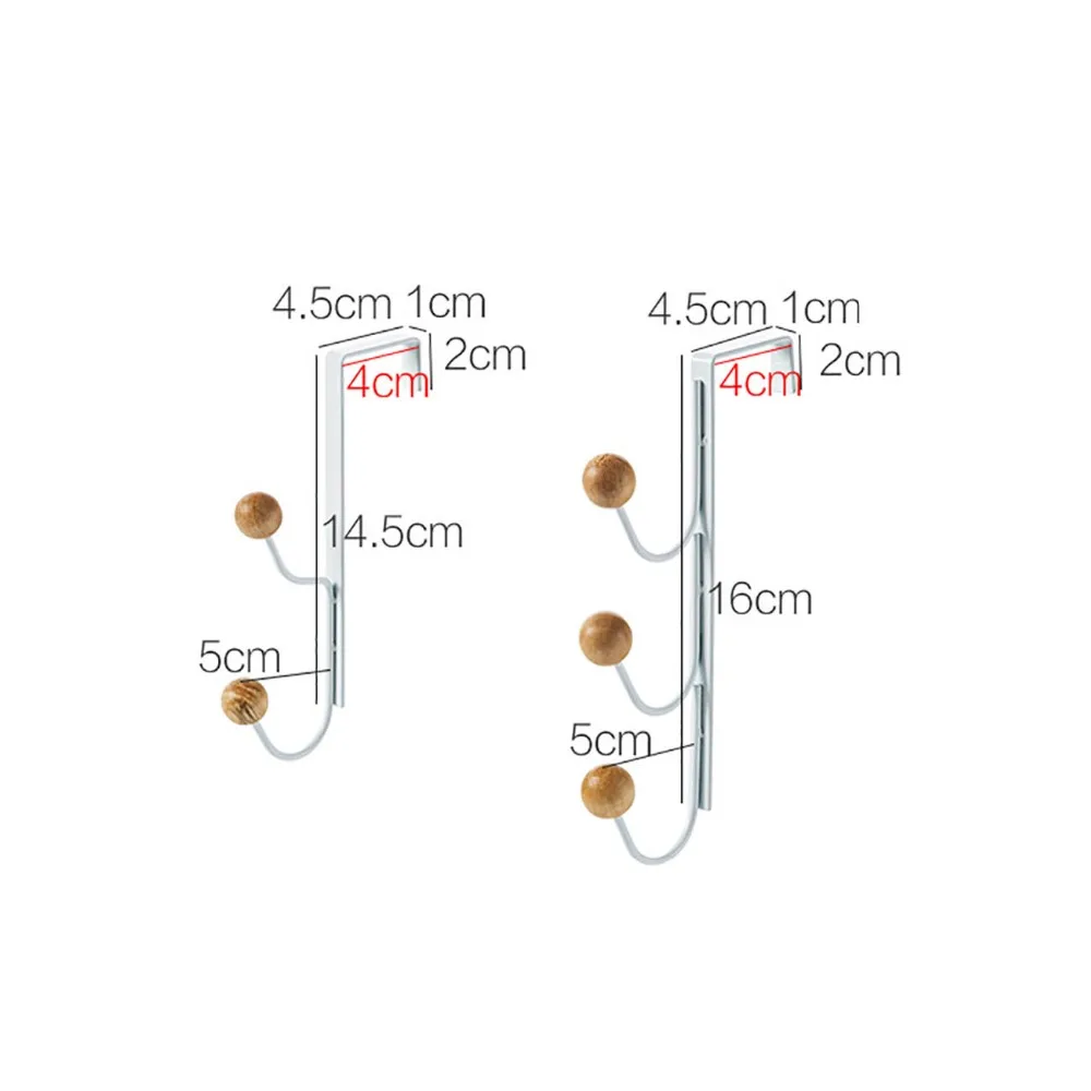 Железная+ деревянная полка для шкафа многоцелевой крюк для подвески двери мешки для хранения мусора светильник в виде шляпы одежда подвесной контейнер с 2/3 крючками