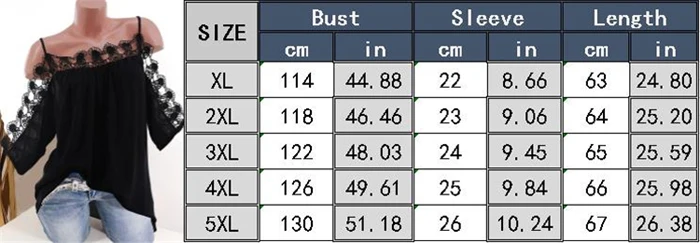 Женщины холодное плечо блузка рубашка кружева цветок полый рукав тройник Повседневная Туника Топы Блузки, блуза Лето плюс размер 2XL
