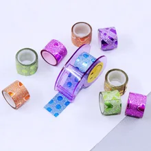 

1Set Mini Multi Color Hand Bag Tape 6/9 Volume Kawaii Book Decorative Tape Korean Stationery Student Children Gifts With Shell